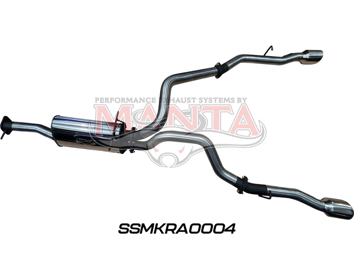 Manta - DT RAM1500 5.7L V8 3in Single into Twin, Factory Cat Back Exhaust, with 5in Chrome tips - (SSMKRA0004)