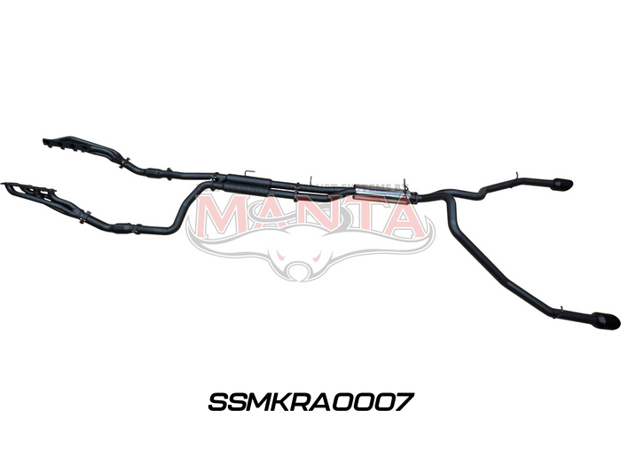 Manta - DT RAM1500 5.7L V8 3in Twin Full Exhaust, with Extractors and Cats, and 5in Black tips - (SSMKRA0007)