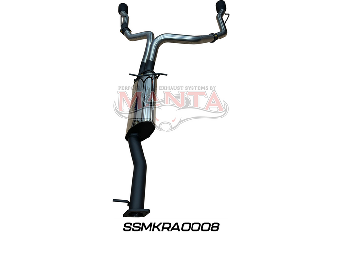 Manta - DS RAM1500 5.7L V8 3in Single into Twin, Factory Cat Back Exhaust, with 5in Black tips - (SSMKRA0008)