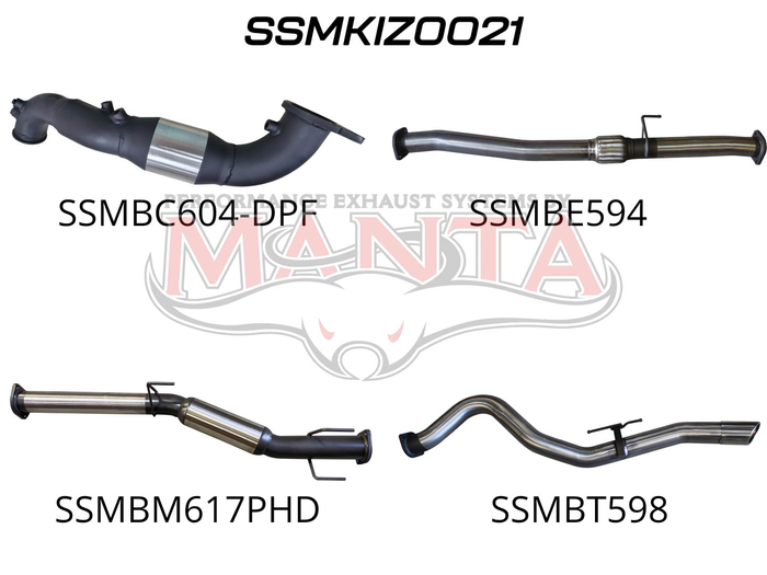 Manta - DMAX 2020 ON 3.0L TURBO BACK WITH CAT & HOTDOG - (SSMKIZ0021)