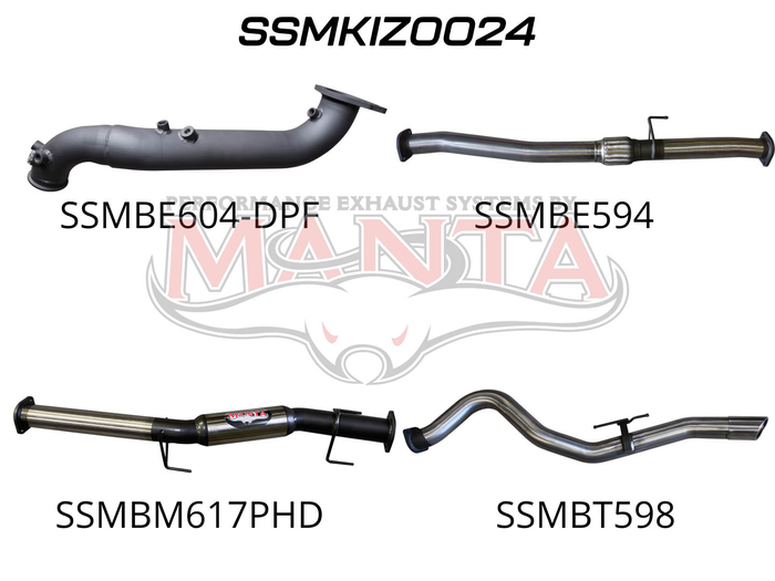 Manta - DMAX 2020 ON 3.0L TURBO BACK WITHOUT CAT & WITH HOTDOG - (SSMKIZ0024)