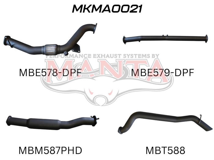 Manta - BT50 DPF 3.2L WITH CAT & HOTDOG (MKMA0021) - (MKMA0021)