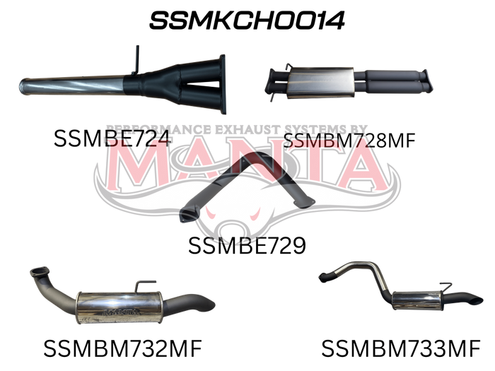Manta - Chevrolet Silverado 1500 ZR2 6.2L V8 Cat Back Exhaust System with Centre & Rear Muffler (SSMKCH0014) - (SSMKCH0014)