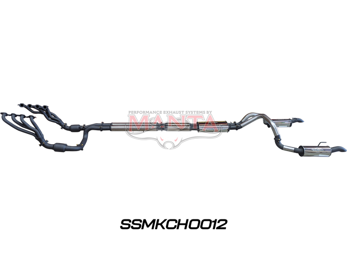 Manta - Chevrolet Silverado 1500 ZR2 6.2L V8 Full Exhaust System With Extractors, Cats and Twin 3in Cat Back (SSMKCH0012) - (SSMKCH0012)