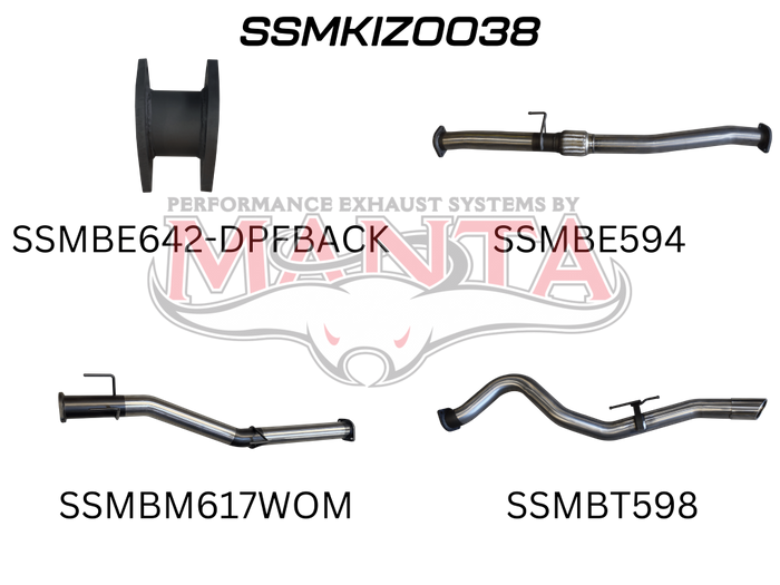 Manta - DMAX 2021 ON 1.9L DPF BACK - (SSMKIZ0038)