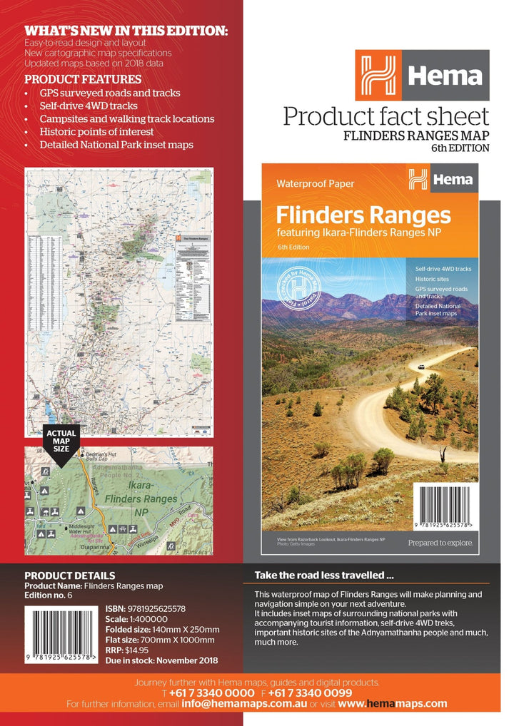 Flinders Ranges Map (6th Edition)