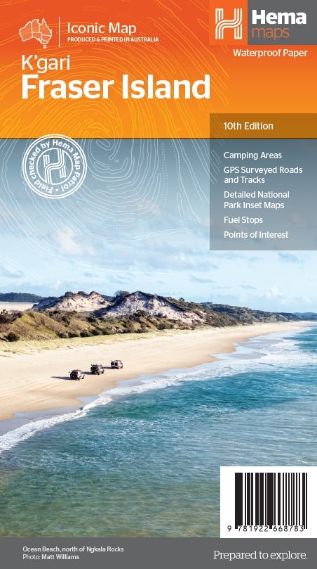 Fraser Island (K'gari) Map (10th Edition)