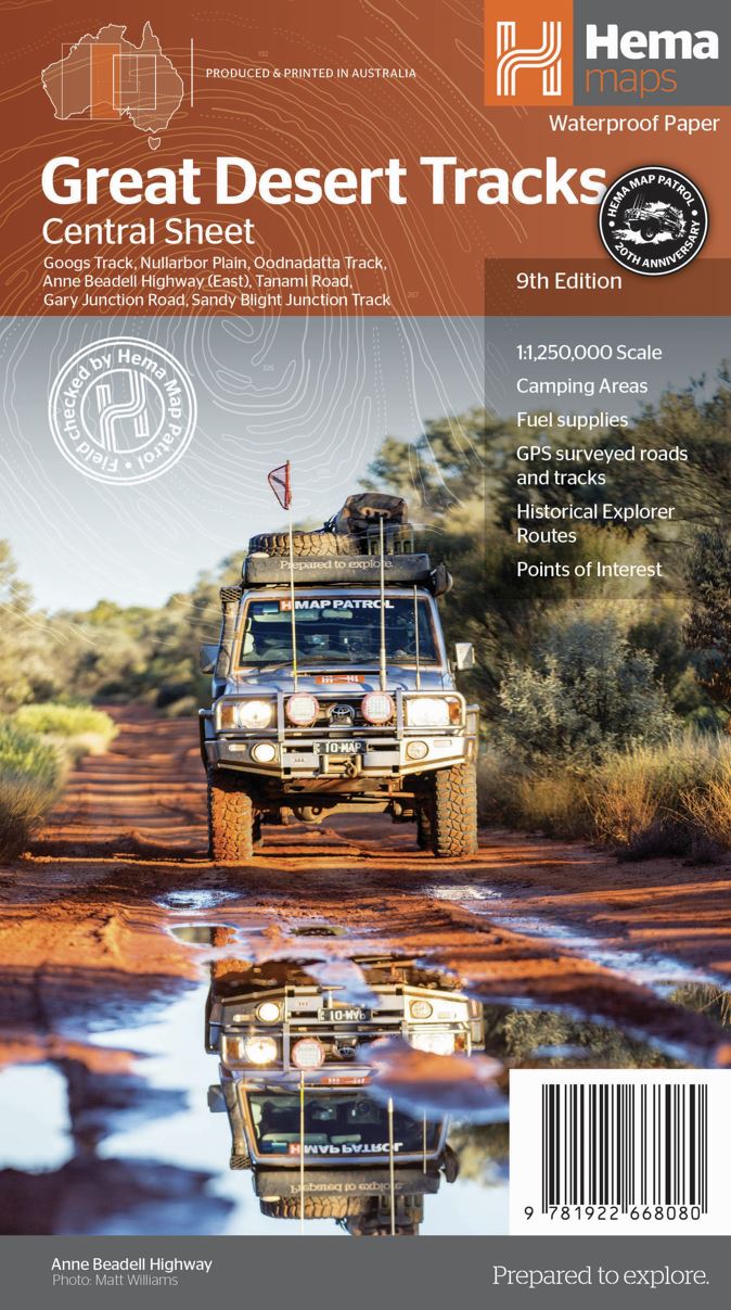 Great Desert Tracks Central Sheet (9th Edition)