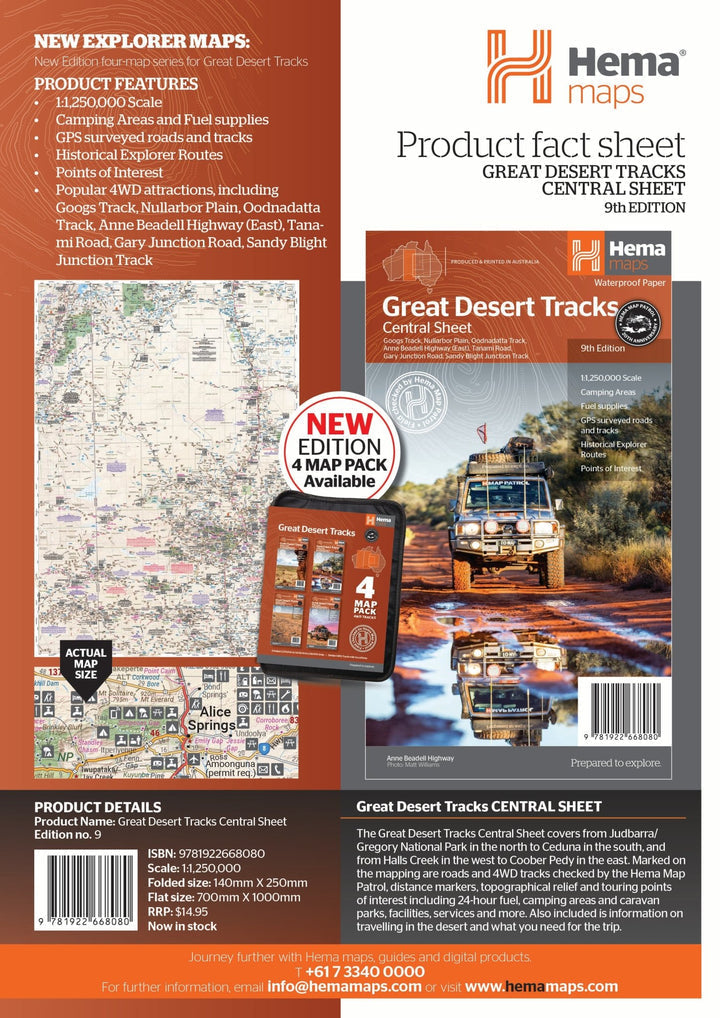 Great Desert Tracks Central Sheet (9th Edition)
