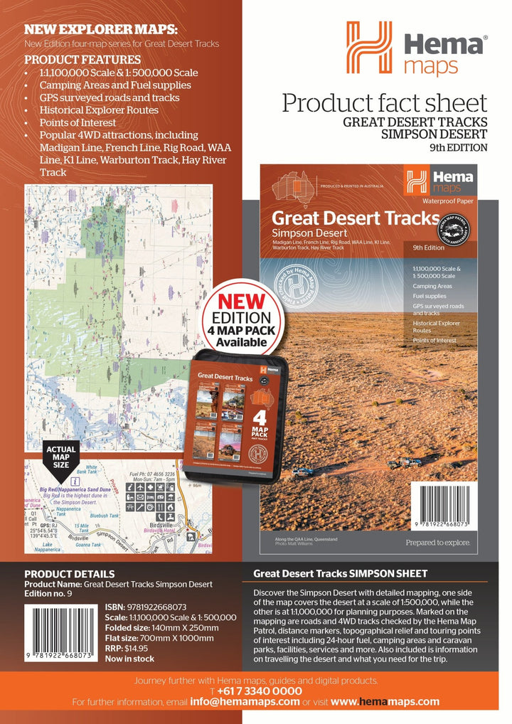 Great Desert Tracks Simpson Desert (9th Edition)