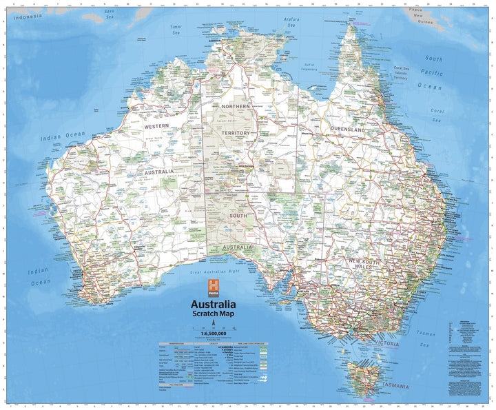 Hema's Australia Scratch Map