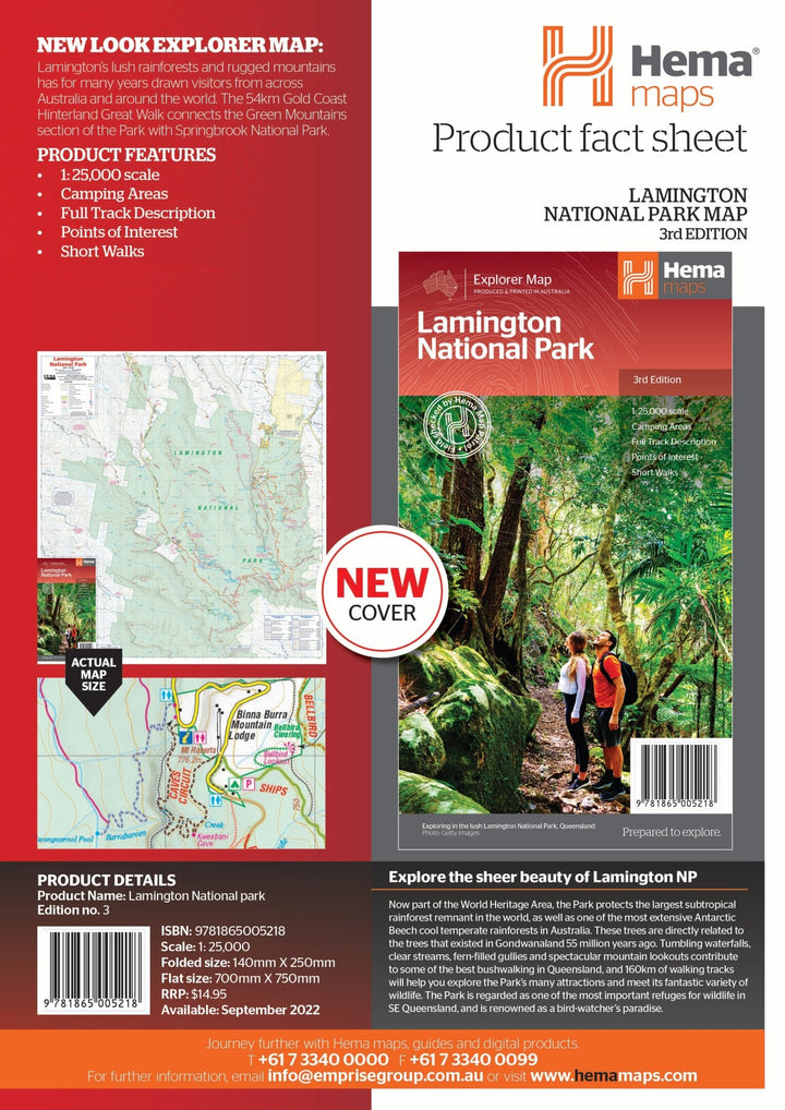 Lamington National Park Map (3rd Edition)