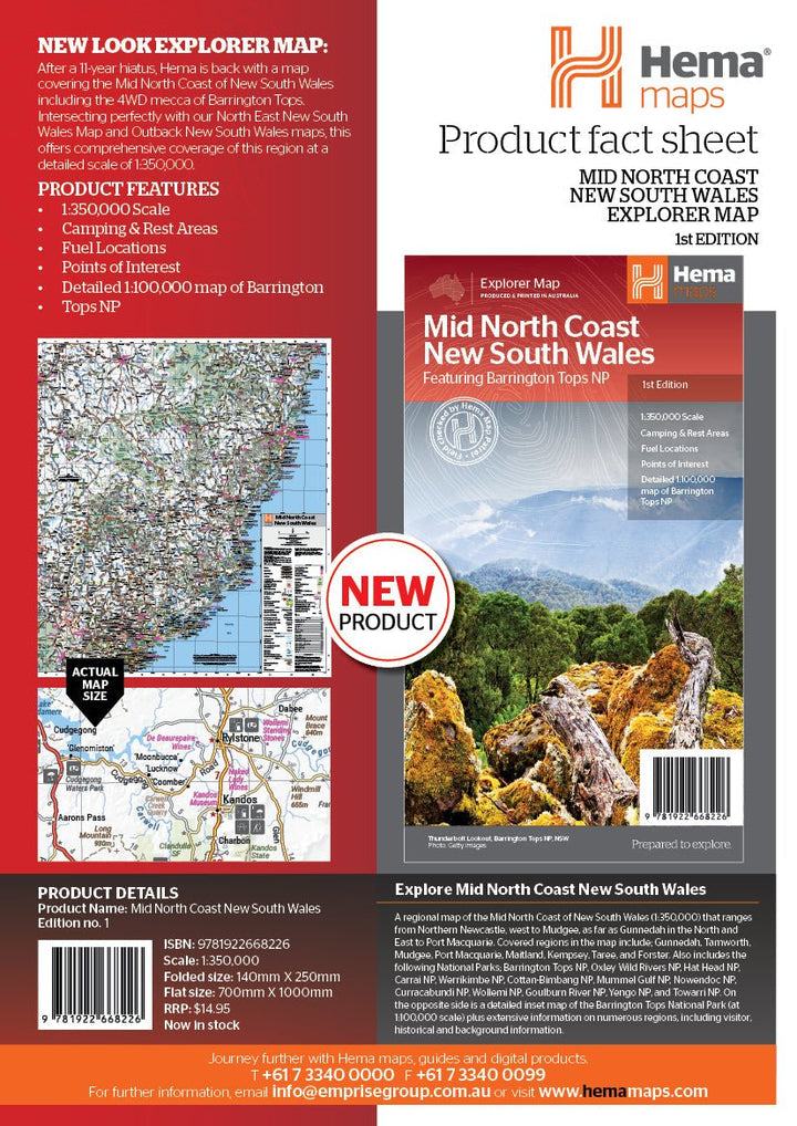 Mid North Coast New South Wales Map (1st Edition)