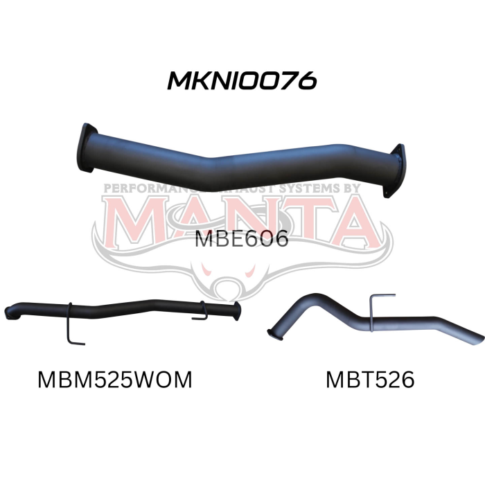 Manta - NP300 Navara 3in DPF Back Exhaust System - (MKNI0076)