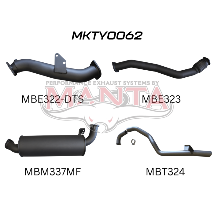 Manta - HZJ105 DTS Turbo 3in Turbo Back with Muffler - (MKTY0062)