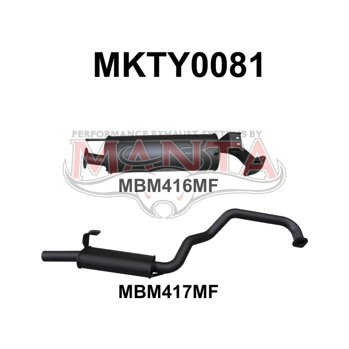 Manta - HZJ105 2.5in off Extractors Muffler/Muffler - (MKTY0081)