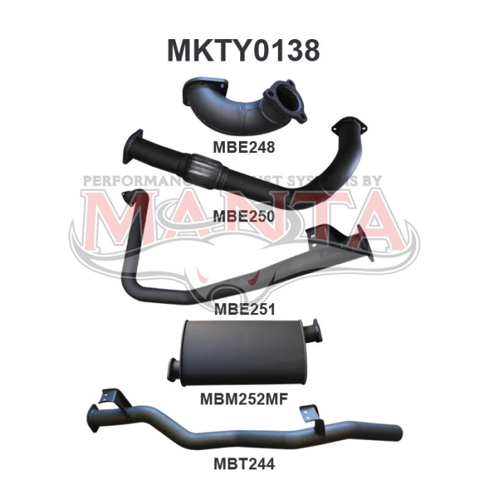 Manta - HZJ79 3in With Muffler to Suit DTS Turbo - (MKTY0138)