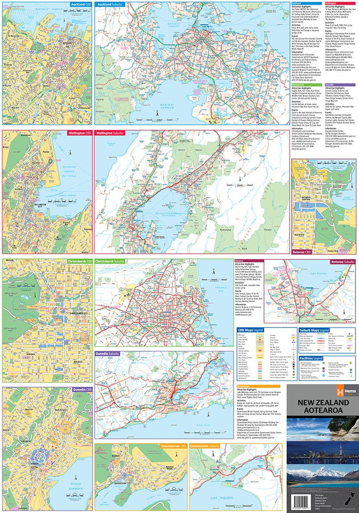 New Zealand Aotearoa Map (6th Edition)