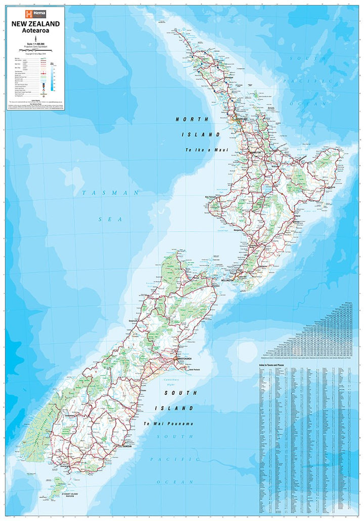 New Zealand Aotearoa Map (6th Edition)