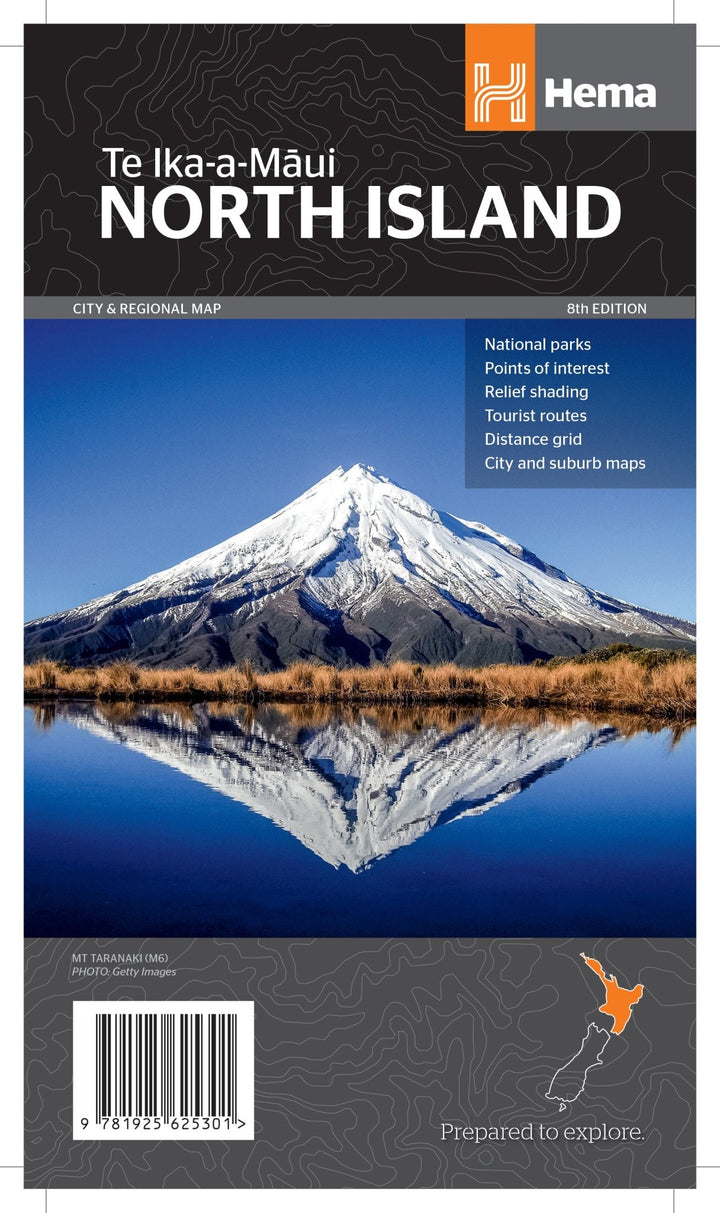 North Island New Zealand Map (8th Edition)