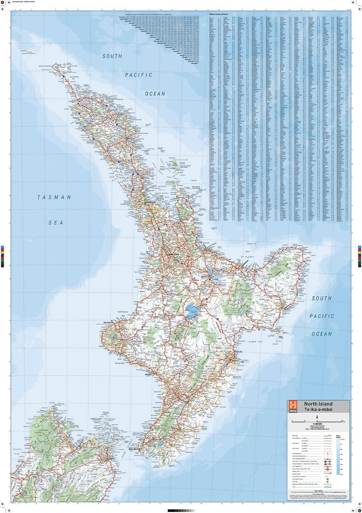 North Island New Zealand Map (8th Edition)