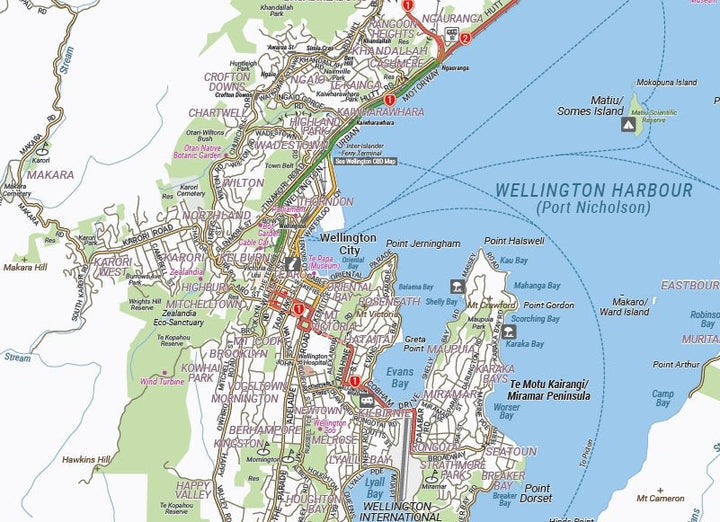 North Island New Zealand Map (8th Edition)