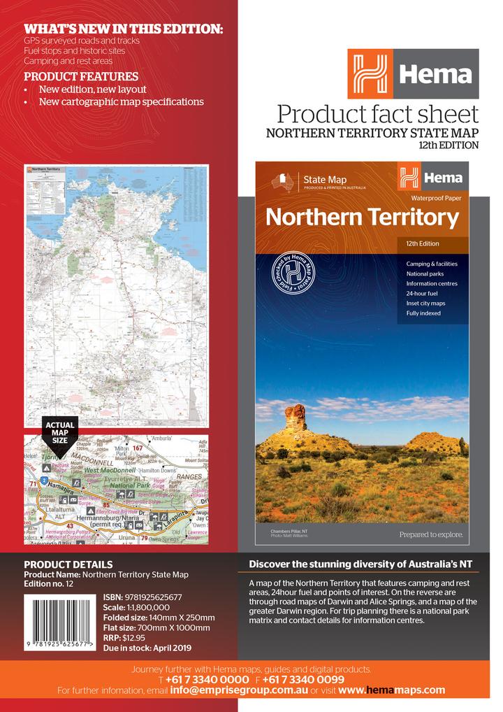 Northern Territory State Map (12th Edition)