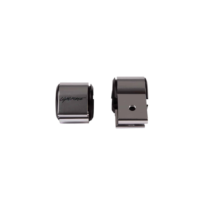 Pair Of Lightforce Bar Clamps (Polished) To Suit 56mm And 65mm Diameter Bars