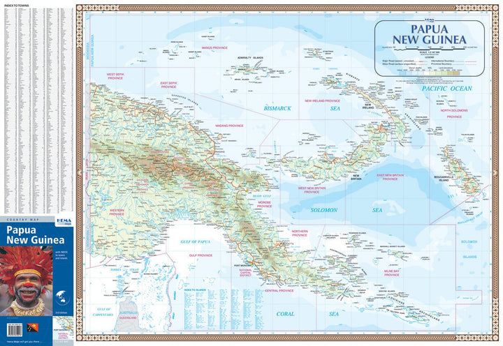 Papua New Guinea Map (3rd Edition)