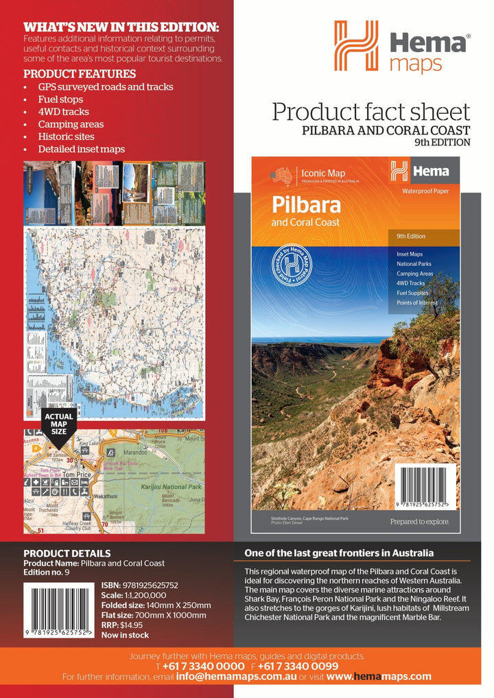 Pilbara & Coral Coast Map (9th Edition)