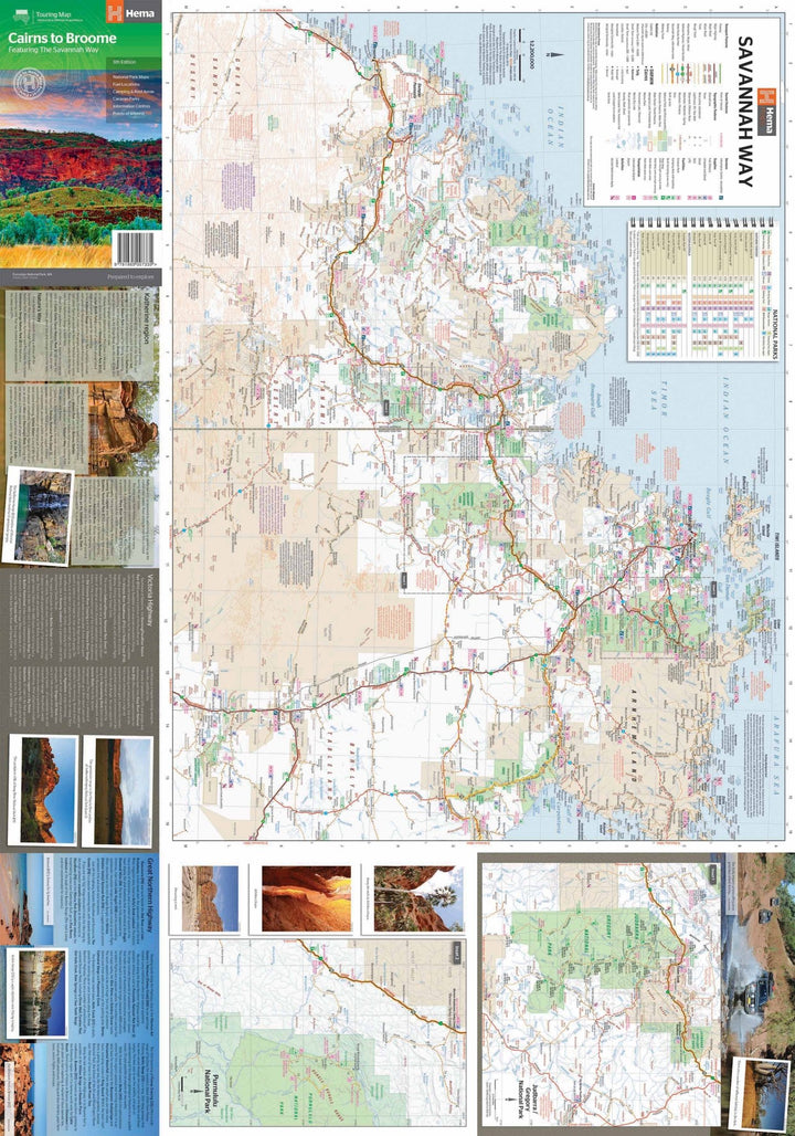 Savannah Way - Cairns To Broome Map (5th Edition)