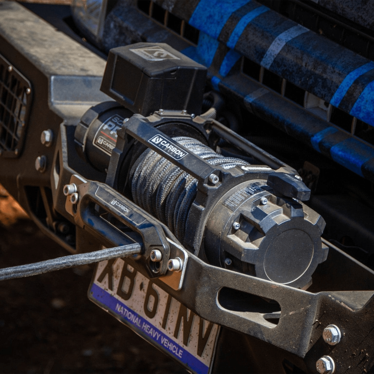 Carbon Scout Pro - 20000lb Extreme Duty Truck Winch 24v - BYO Hook