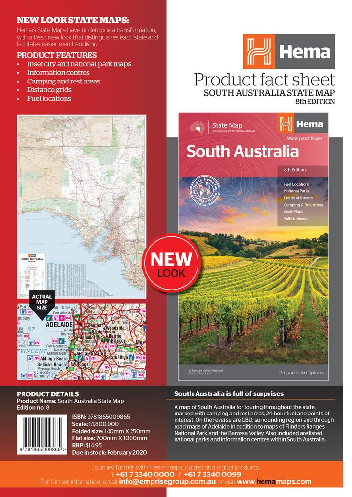 South Australia State Map (8th Edition)