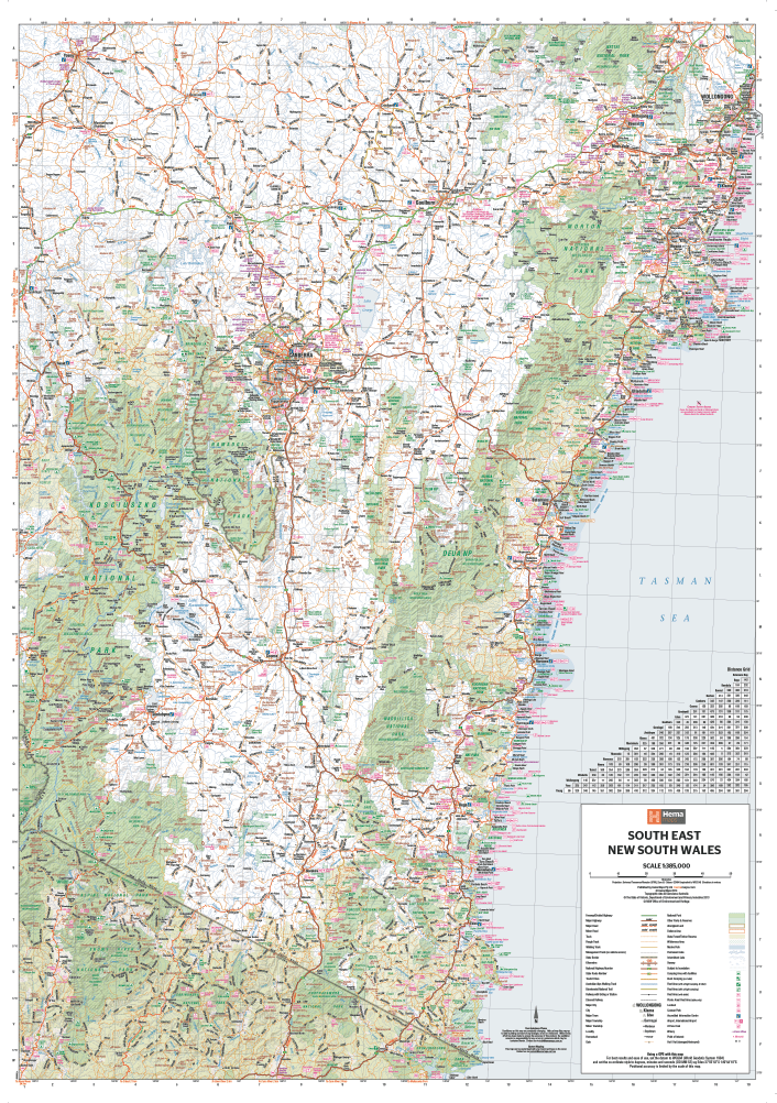 South East New South Wales Map (5th Edition)
