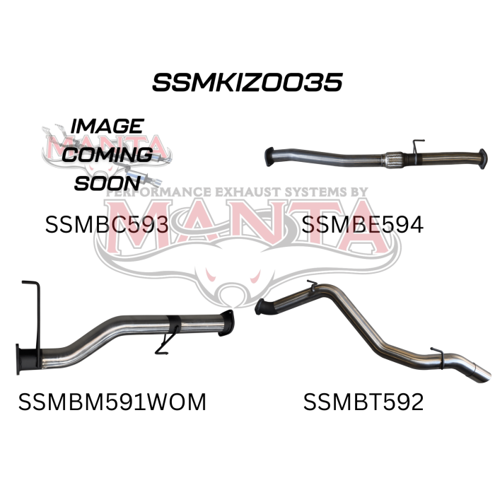 Manta - MU-X 2012 ON 3.0L WITH CAT & WITHOUT MUFFLER - (SSMKIZ0035)