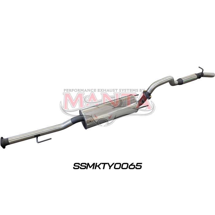 Manta - Toyota Hilux 150 4.0L V6 2.5in Cat Back Exhaust System, centre muffler, rear hotdog - (SSMKTY0065)