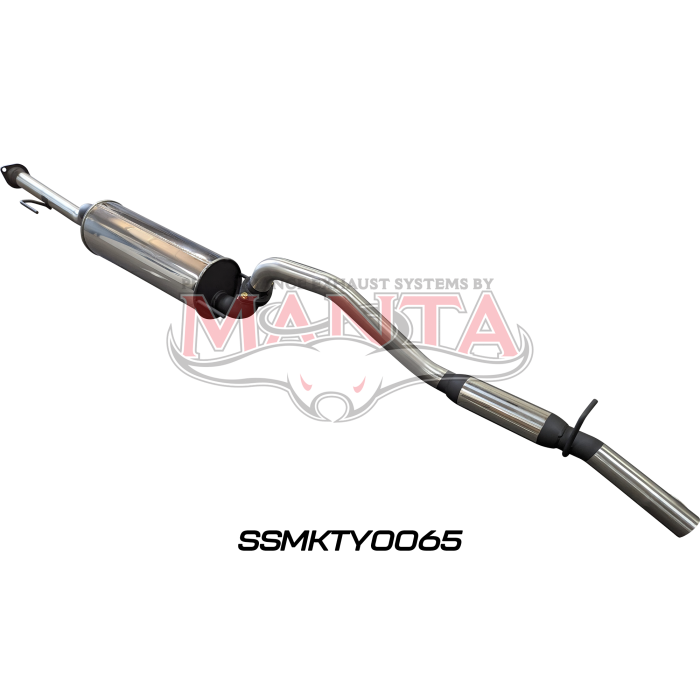 Manta - Toyota Hilux 150 4.0L V6 2.5in Cat Back Exhaust System, centre muffler, rear hotdog - (SSMKTY0065)