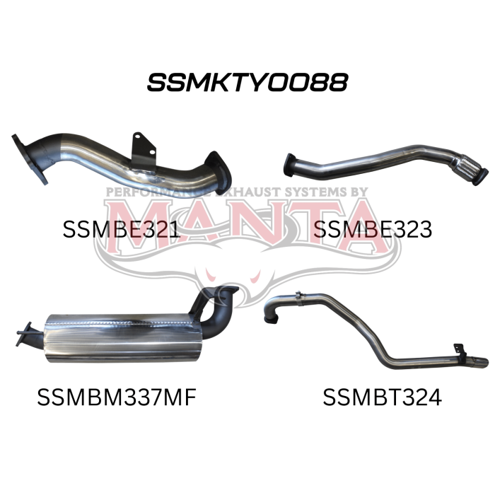 Manta - HZJ105 CT26 Turbo 3in Turbo Back with Muffler - (SSMKTY0088)