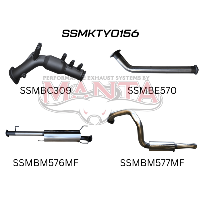 Manta - GDJ150 Prado 2.8L Turbo Back With Cat - (SSMKTY0156)