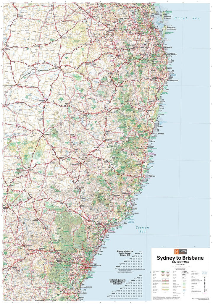 Sydney To Brisbane Map (9th Edition)