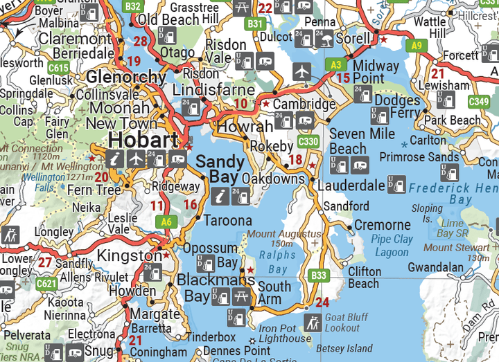 Tasmania Handy Map (11th Edition)