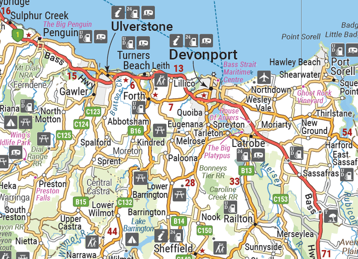 Tasmania Handy Map (11th Edition)