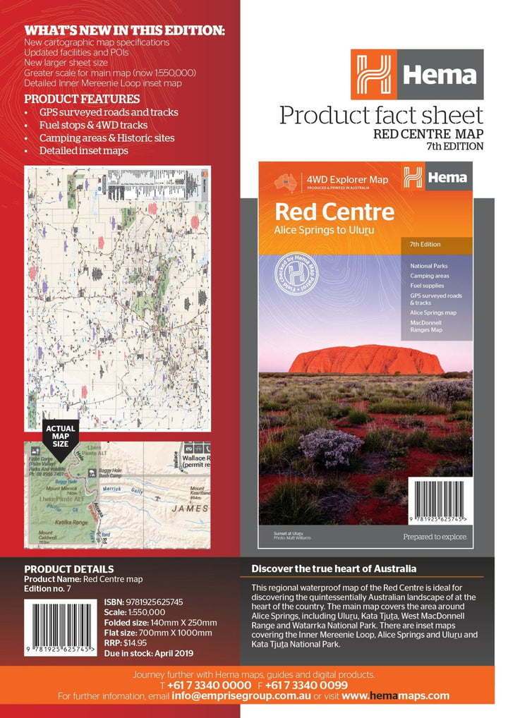 The Red Centre Map (7th Edition)