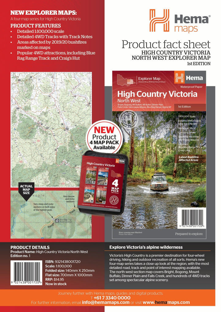 The Victorian High Country - North Western Map (1st Edition)