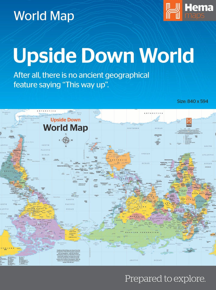 Upside Down World in Envelope Folded Map (2nd Edition)