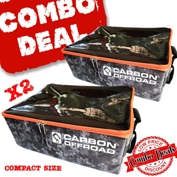 2 x Carbon Gear Cube Storage and Recovery Bag Combo - Compact size