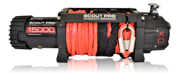 Carbon Scout Pro 15K Winch and Recovery Kit Combo